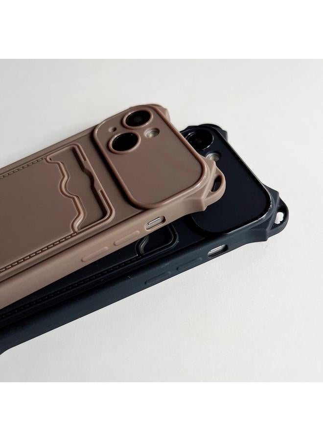 اس-توب جراب لهاتف iPhone 13 Pro Max مقاوم للصدمات مع فتحة للبطاقات من مادة TPU غير اللامعة - Image 5