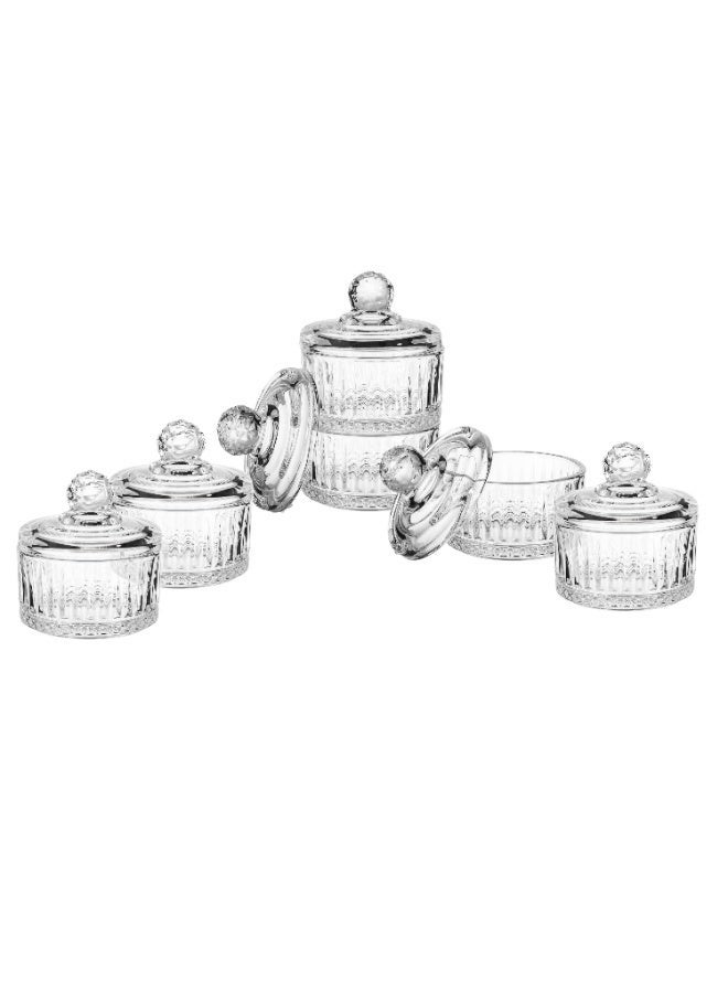 بلينك ماكس علبة زجاجية أنيقة بغطاء – من Blinkmax (عدد 6 قطع، مقاس 9×8.5 سم) - Image 4