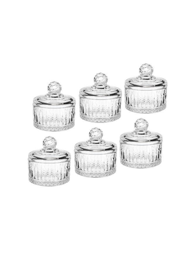 بلينك ماكس علبة زجاجية أنيقة بغطاء – من Blinkmax (عدد 6 قطع، مقاس 9×8.5 سم) - Image 3