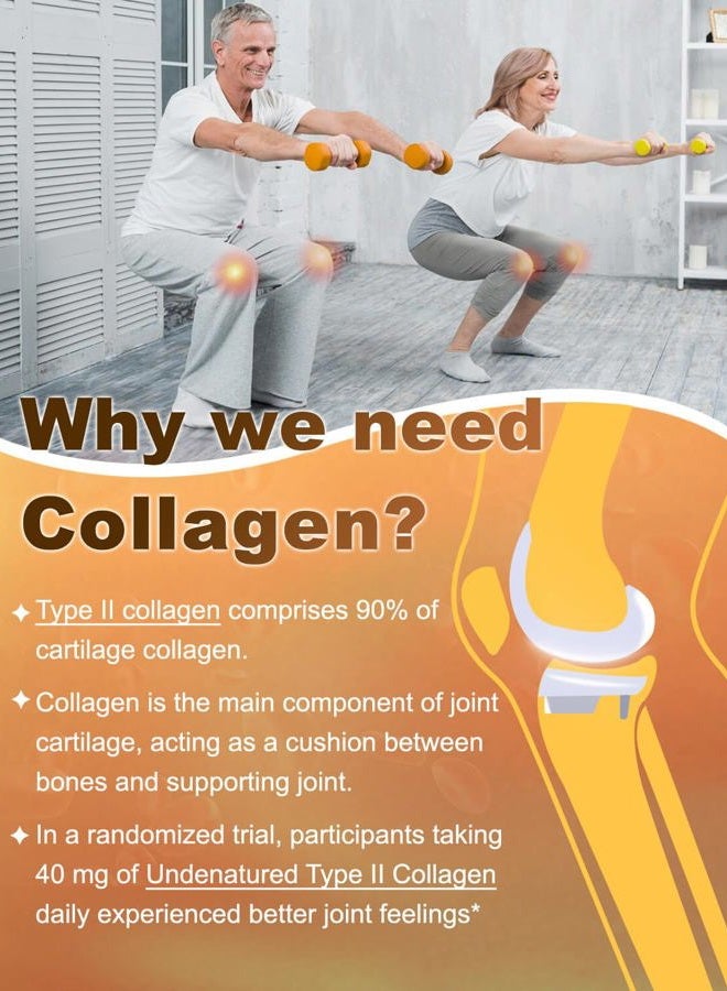NATURE TARGET Glucosamine Chondroitin - Joint Supplement for Women & Men, Plus MSM, Collagen, Shellfish Free, 120 Counts - Image 4
