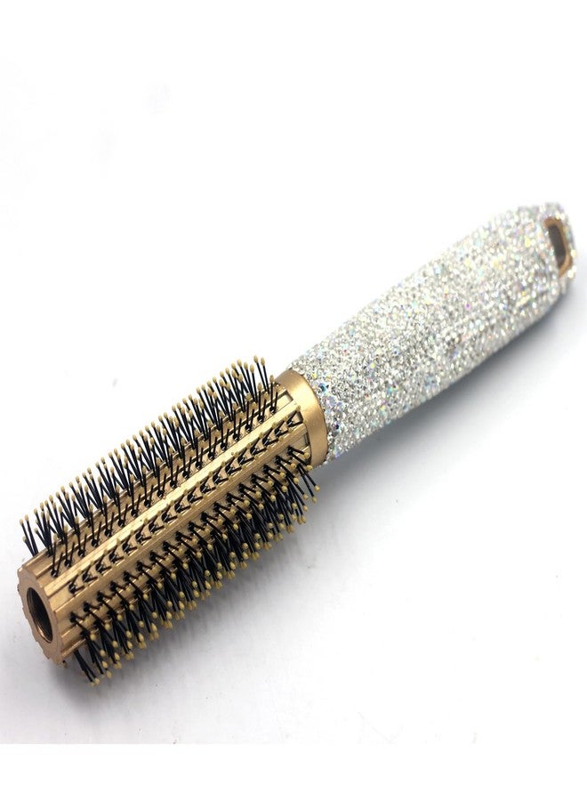 Bestbling Bling Rhinestone Round Barrel Hair Brush - Quick Drying, Frizz Reduction, Healthy Hair Styling and Curling for All Hair Types, Adds Volume (Silver) - Image 3