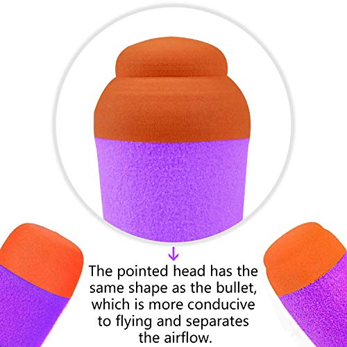 Ruibytree 6 Packs Mega Missile Refill for Nerf N-Strike Elite Series, Compatible Darts Mega Missile Refill Bullets Foam Rockets for Nerf Party (Purple) - Image 5