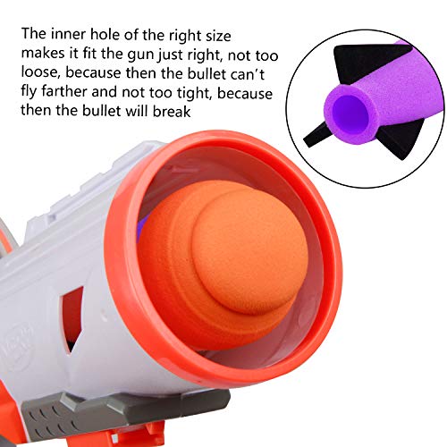 Ruibytree 6 Packs Mega Missile Refill for Nerf N-Strike Elite Series, Compatible Darts Mega Missile Refill Bullets Foam Rockets for Nerf Party (Purple) - Image 4