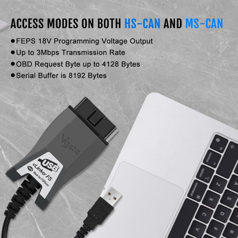 في جايت Vgate Vlinker Fs Usb Obd2 إلى Usb أداة تشخيص السيارة قارئ رمز لمحول Forscan Obd2 - Image 5