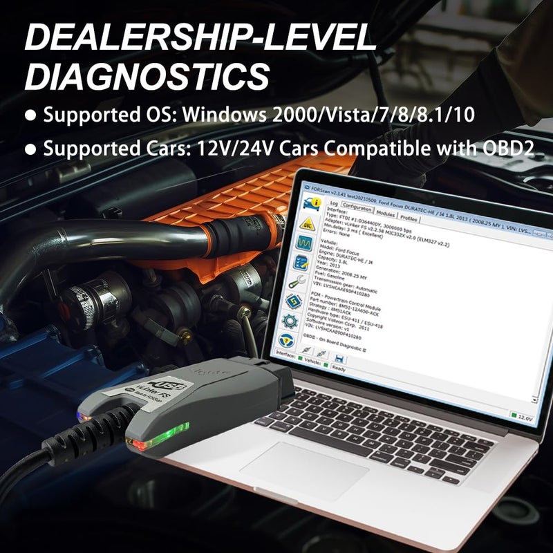 في جايت Vgate Vlinker Fs Usb Obd2 إلى Usb أداة تشخيص السيارة قارئ رمز لمحول Forscan Obd2 - Image 4