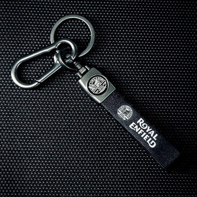 Maple Premium Leather & Metal Keychain Compatible with Royal Enfield/Bullet/Bike/Car Stylish KeyRing Hook Antique Made Like Gun for Men Women - Image 2