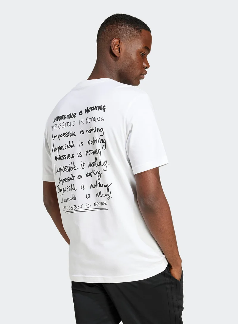 Adidas adidas impossible is nothing men graphic t-shirt
