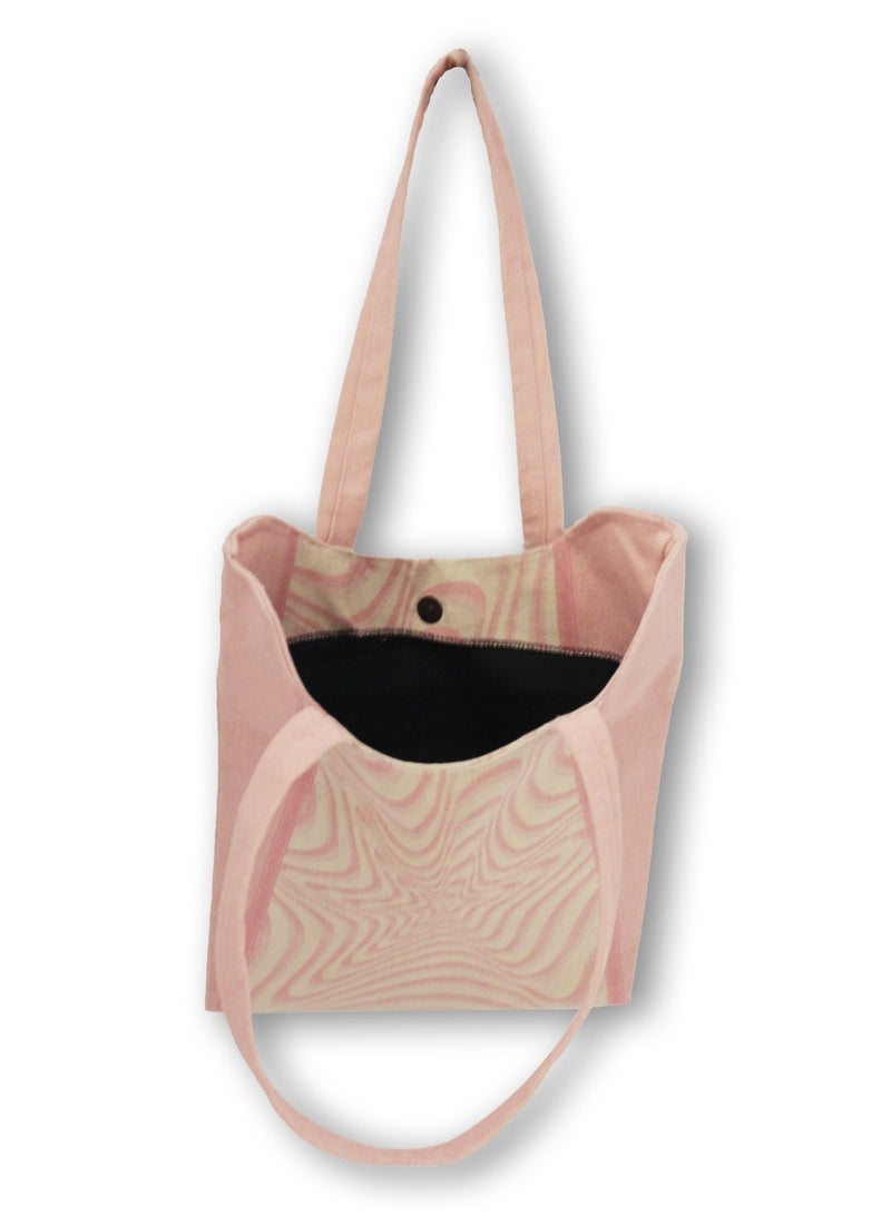 Gharibo Bags casual printed linen tote bag w230012a  - Image 3
