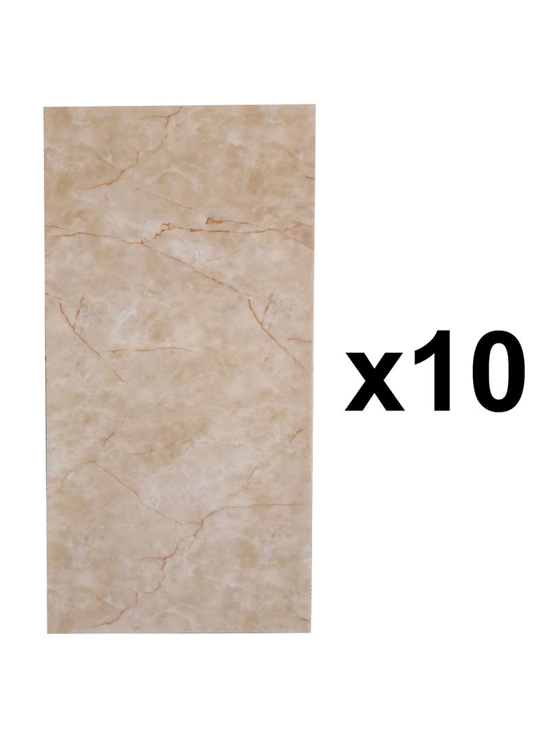 10 قطع من ورق حائط مقاوم للماء ومقاوم للزيت 30x60 سم ذاتية اللصق