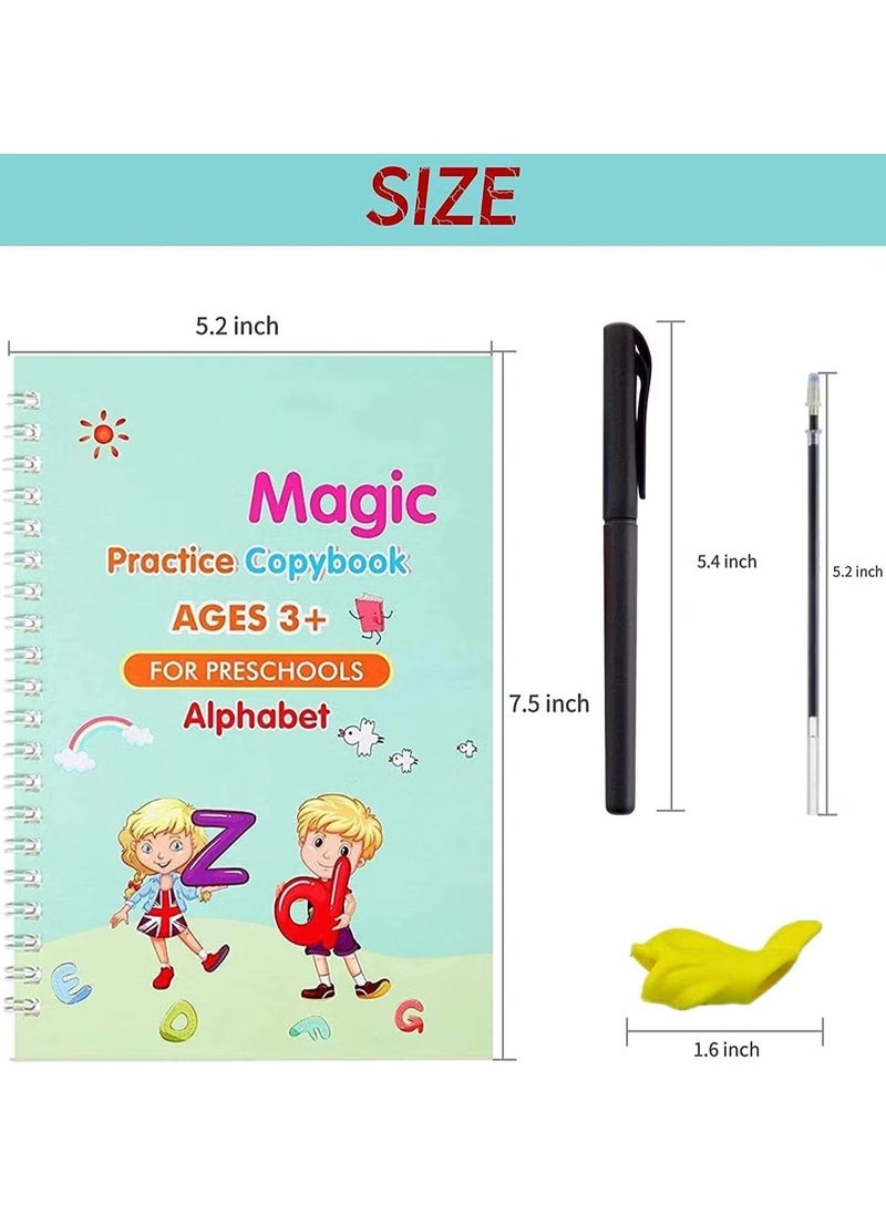 TOY GARDEN Magic Practice Copybook Set – 4 Books + 10 Refills + Pen & Grip | Fun Learning for Kids | Handwriting & Number Tracing  - Image 4
