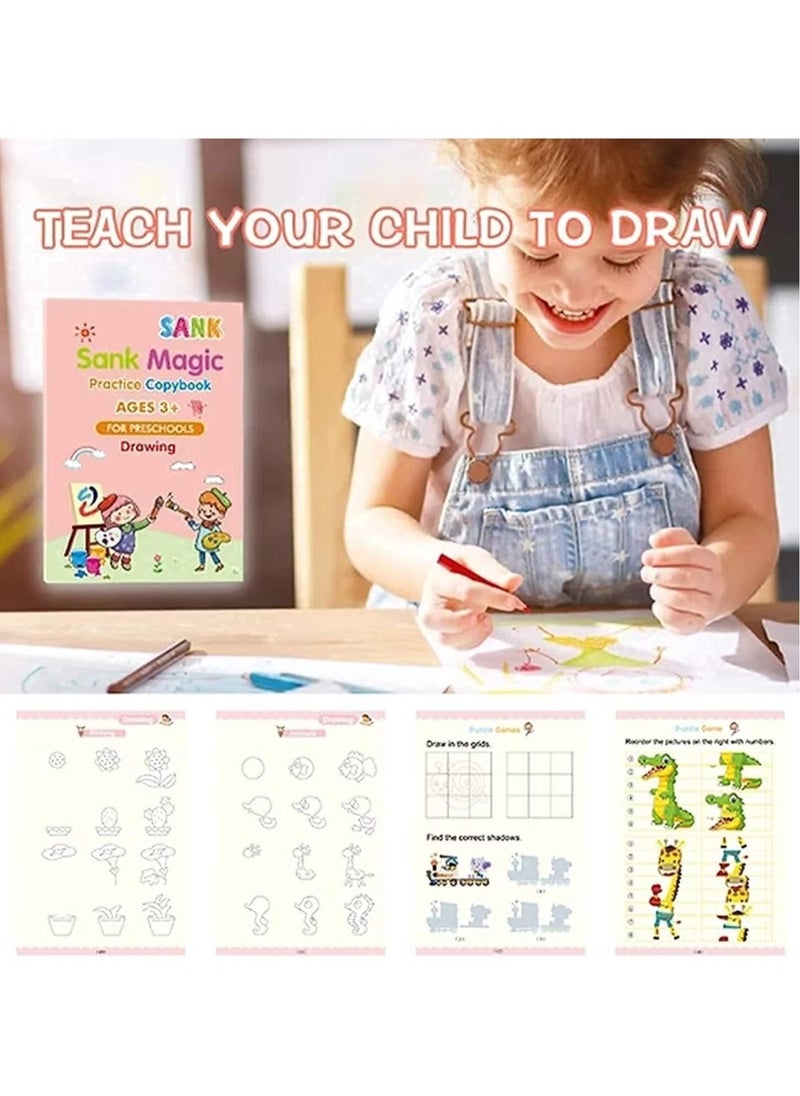 TOY GARDEN Magic Practice Copybook Set – 4 Books + 10 Refills + Pen & Grip | Fun Learning for Kids | Handwriting & Number Tracing  - Image 3
