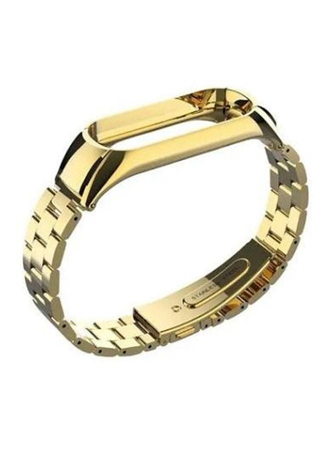 NIBEMINENT Stainless Steel Replacement WristBand For Xiaomi Mi Band 5 Gold - Image 2