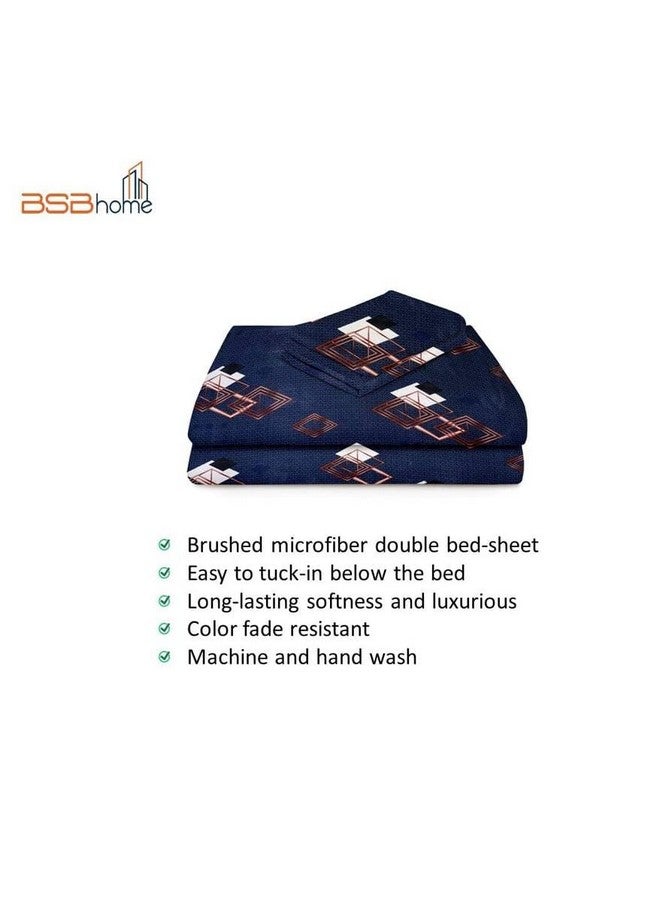 BSB HOME BSB HOME Premium Double Bedsheet with 2 Pillow Covers - 160 TC Supersoft Glace Cotton - Breathable & Wrinkle Free - 3 Pcs Set | Black & White  - Image 5