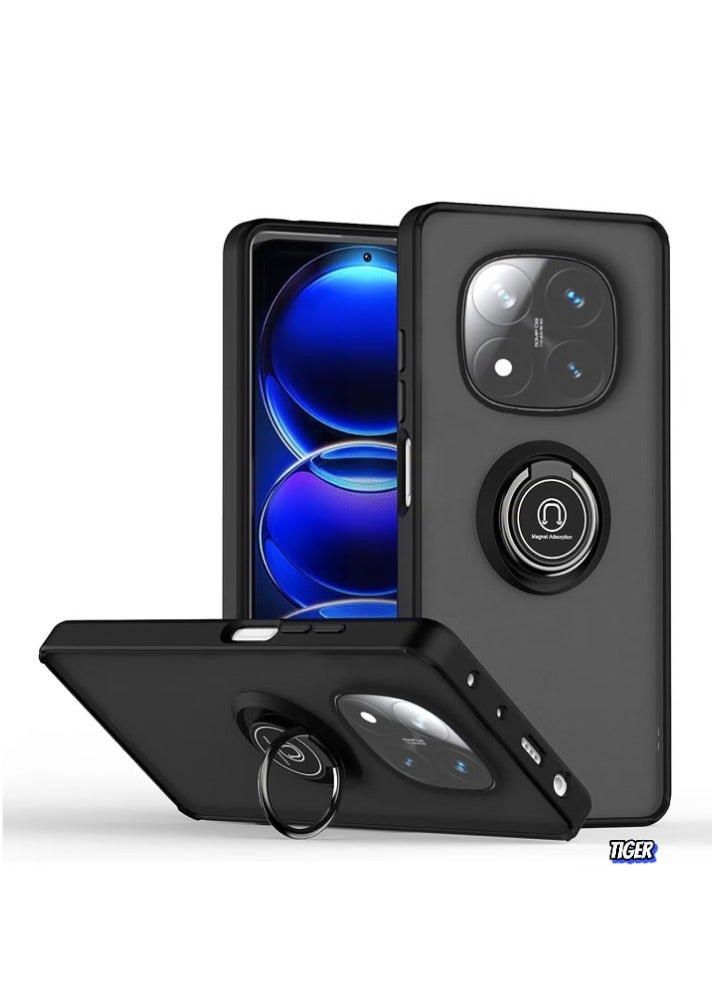 TIGER Xiaomi Redmi Note 14 Pro Plus 5G Case – Rotational Metal Ring Grip, Kickstand, Magnetic Car Mount Holder, Shockproof TPU Bumper – Durable, Full Protection for Redmi Note 14 Pro Plus 5G, Perfect Fit for Everyday Use - Image 1