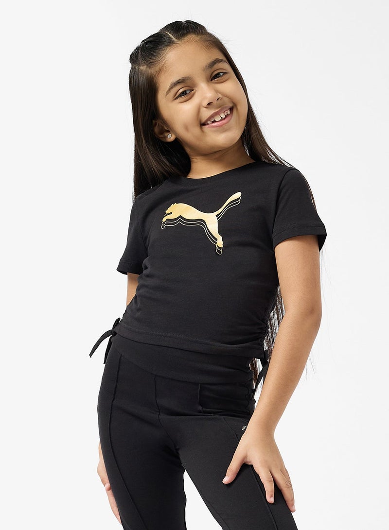 PUMA Youth Metallic Knotted T-Shirt - Image 1