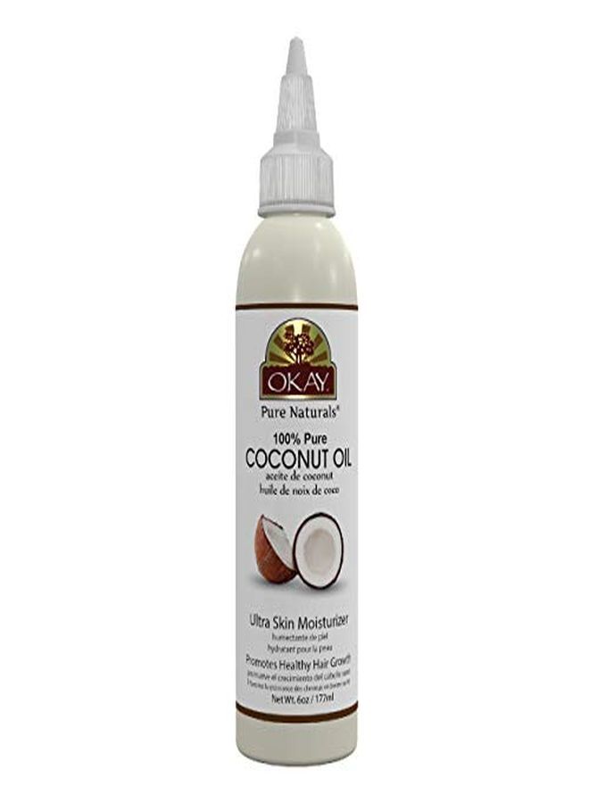 OKAY 100% Pure Coconut Oil | For All Hair Textures & Skin Types | Moisturize  Massage  Condition | Excellent Source Of Vitamin E | All Natural | 6 Oz - Image 1
