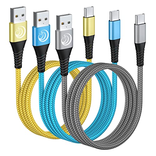 Aioneus USB C Cable 10FT 3Pack Fast Charging Nylon Braided Long Type C Charger Cable for Samsung Galaxy S24 S23 S22 S21 S10 S9 S8 A02s A03s A11 A12 A13 A14 A21 A22 A32 A42 A53, Tablet, LG, Moto, TCL - Image 1