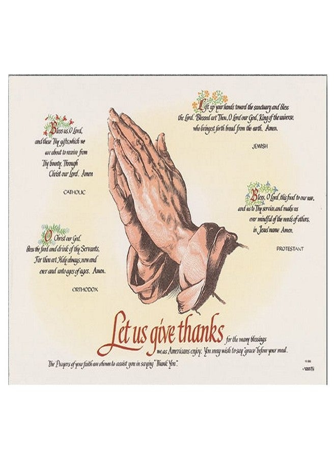 Religious Prayers Paper Placemats - 10x14in. (25)