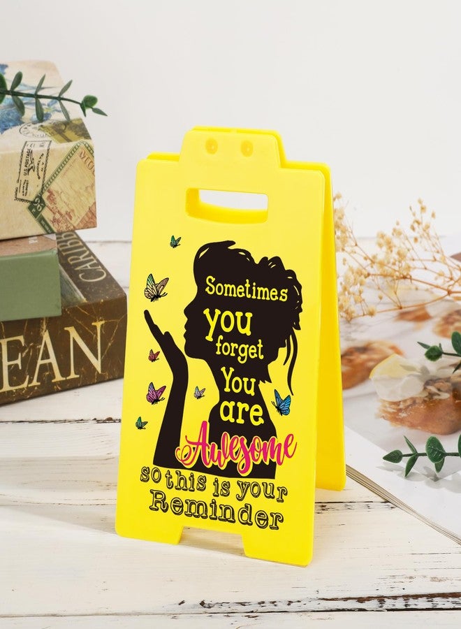 MBL Inspirational Positive Gifts Women - You are Awesome, Motivational Mental Health Self Love Gift for Female Coworker College Student Birthday Christmas, Little Reminders Office Dorm Decor Sign - Image 5