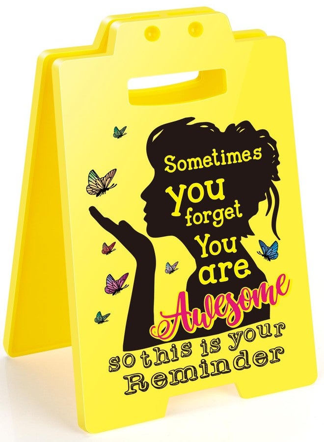 MBL Inspirational Positive Gifts Women - You are Awesome, Motivational Mental Health Self Love Gift for Female Coworker College Student Birthday Christmas, Little Reminders Office Dorm Decor Sign - Image 1