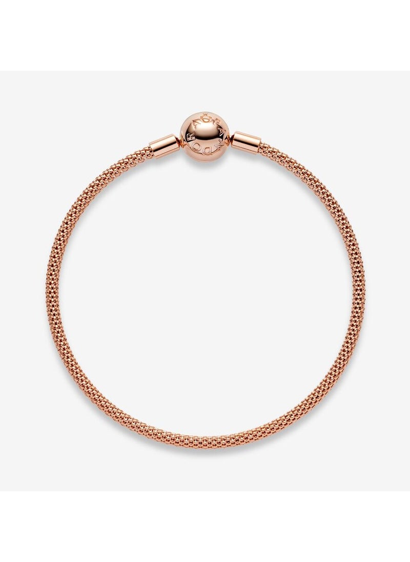 PANDORA - 14k Rose gold-plated mesh bracelet, 19 cm - Image 1
