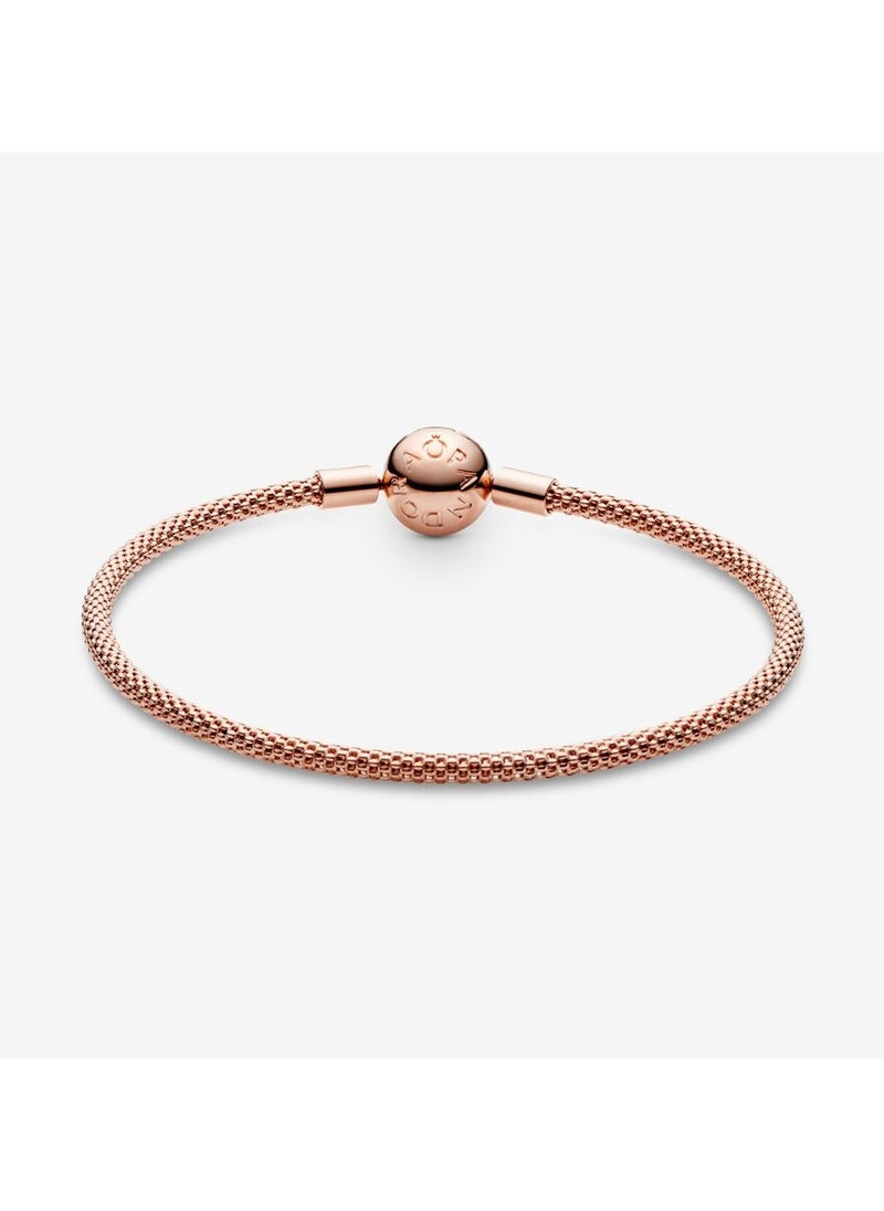 PANDORA - 14k Rose gold-plated mesh bracelet, 19 cm - Image 1