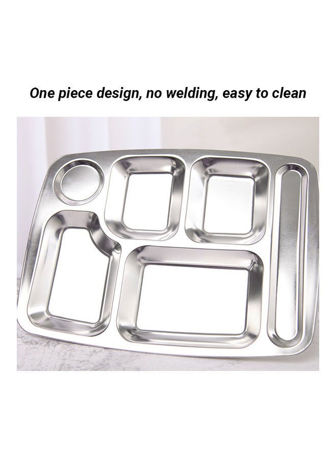 NIBEMINENT Divided Plate Meal Tray Grey - Image 5