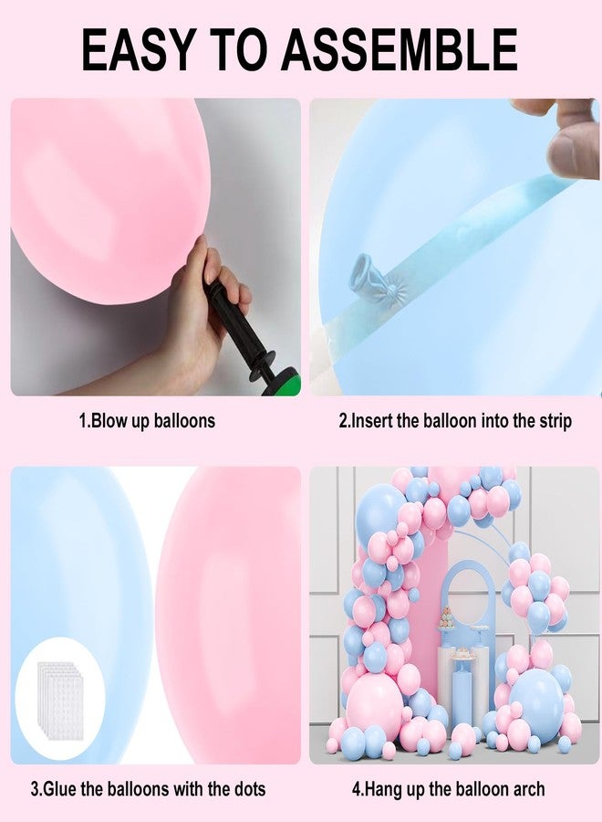 YMSZ Pink and Blue Balloons Garland Arch Kit, 134pcs Gender Reveal Balloon Garland Arch Kit for Boy or Girl Gender Reveal Decorations Birthday Party Baby Shower Decorations - Image 3