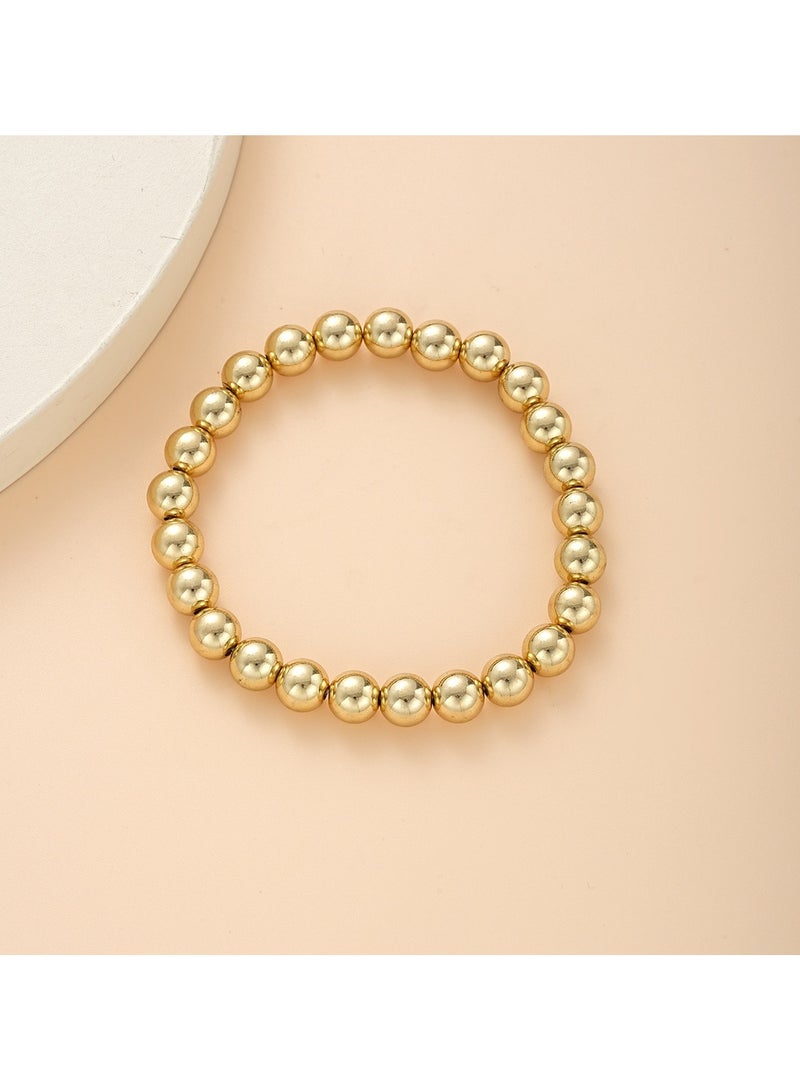 Huitich Gold Color Tone Pearl Bead Jewelry Set 5 Pieces  - Image 3