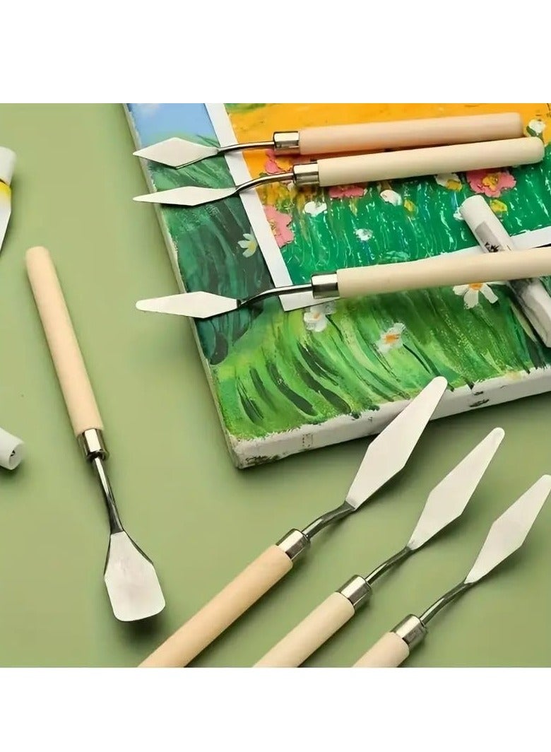Fine Art oil painting scraper Set of 7, Professional Oil Painting Palette Knives, Multifunctional Scrapers for Oil Painting. - Image 4