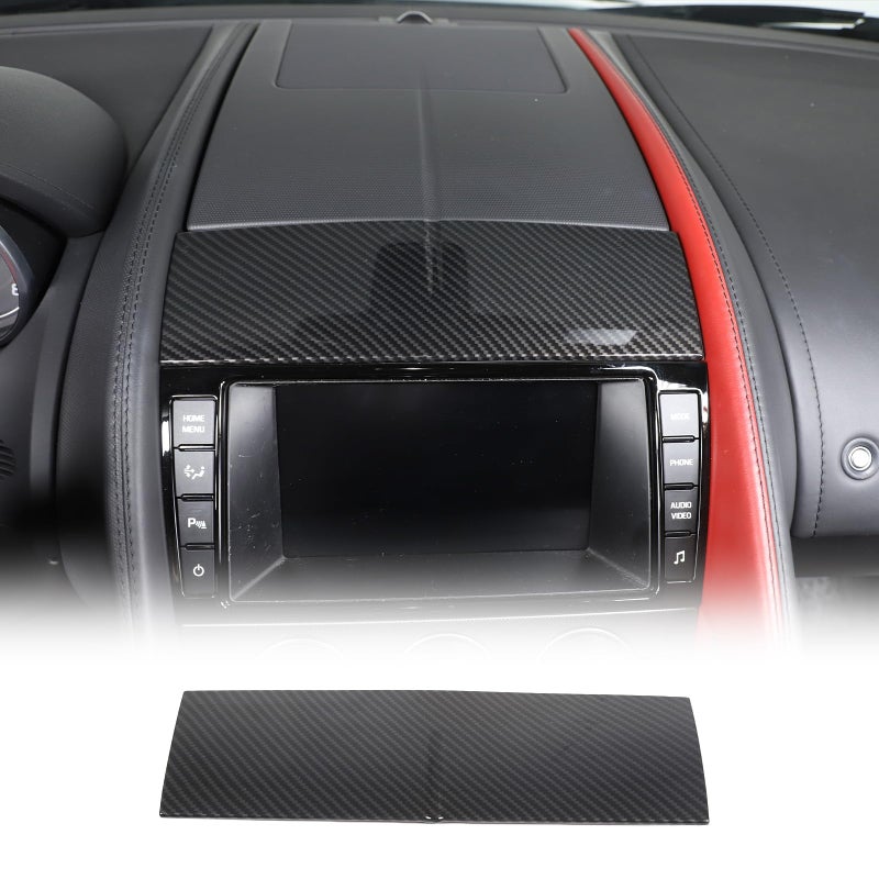Daeiclru Center Console Dashboard Cover Trim Compatible with Jaguar FType 20132024 ABS Car Center Console Panel Trim Interior Accessories Carbon Fiber Pattern - Image 2