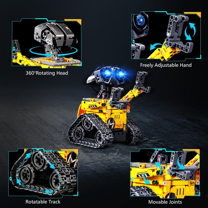 HOGOKIDS Robot Building Toys for Kids - 5 in 1 Remote & APP Controlled Building Set | RC Wall Robot/Engineer Robot/Mech Dinosaur STEM Toys for Boys Girls Age 6 7 8 9 10 11 12+ Year Old (520 Pcs) - Image 3