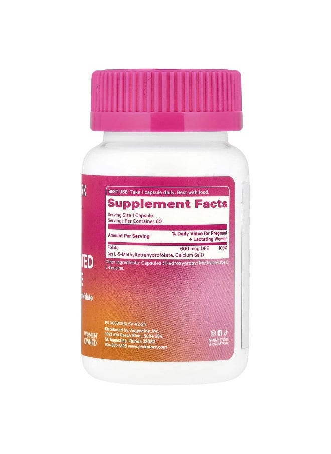 Pink Stork - Pink Stork, Methylated Folate,  60 Capsules - Image 1