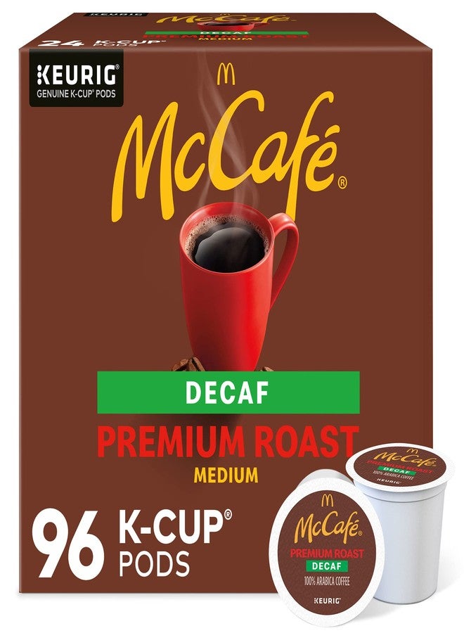 McCafe Premium Roast Decaf Coffee, Single Serve Keurig K-Cup Pods, Decaffeinated, 96 Count (4 Packs of 24) - Image 1