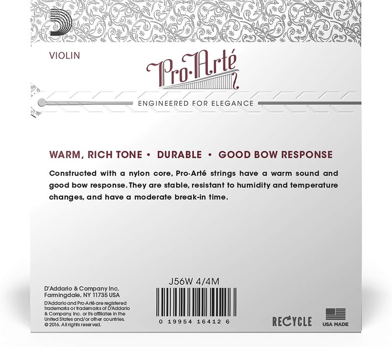 D'Addario Pro-Arte Violin String Set - 4/4 Scale, Medium Tension - Image 3