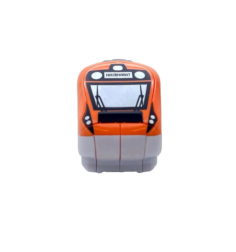 CENTY Nav Bharat Saffron Express Bullet Train Indian Rail Toy Model, Pull Back Action Toy Vehicle for Kids 3+ Years - Image 3