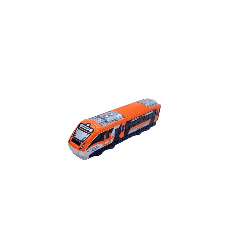 CENTY Nav Bharat Saffron Express Bullet Train Indian Rail Toy Model, Pull Back Action Toy Vehicle for Kids 3+ Years - Image 4