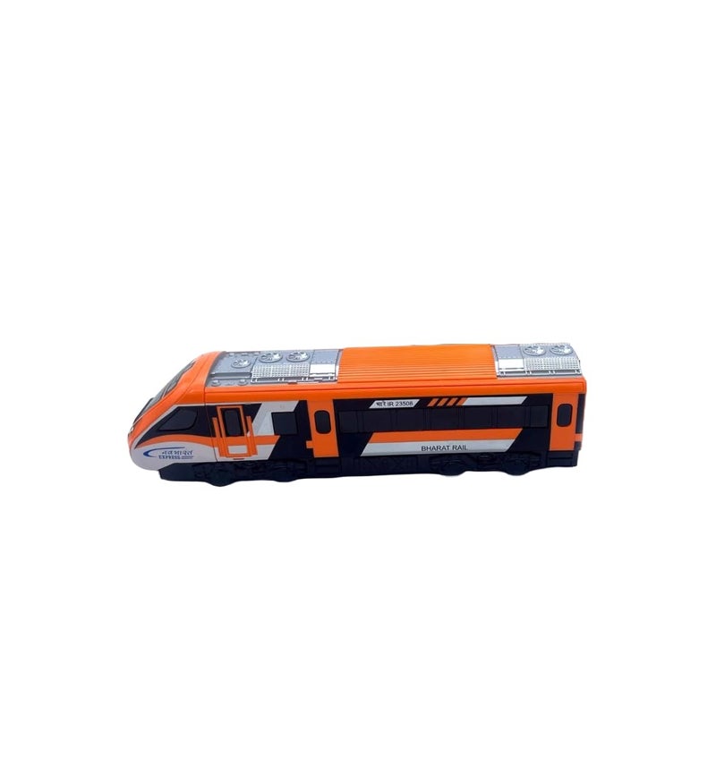 CENTY Nav Bharat Saffron Express Bullet Train Indian Rail Toy Model, Pull Back Action Toy Vehicle for Kids 3+ Years - Image 2
