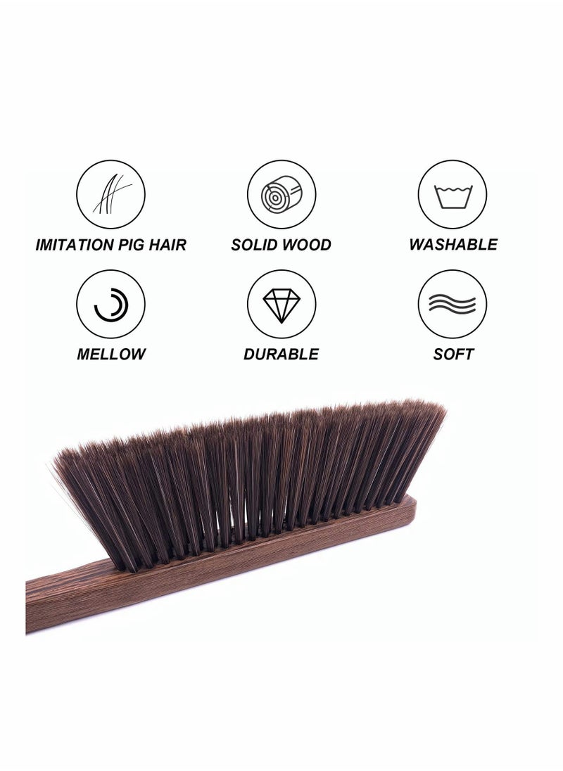 Generic - Hand Broom Cleaning Brushes-Soft Bristles Dusting Brush for Cleaning Car/Bed/Couch/Draft/Garden/Furniture/Clothes, Wooden Handle - Image 1