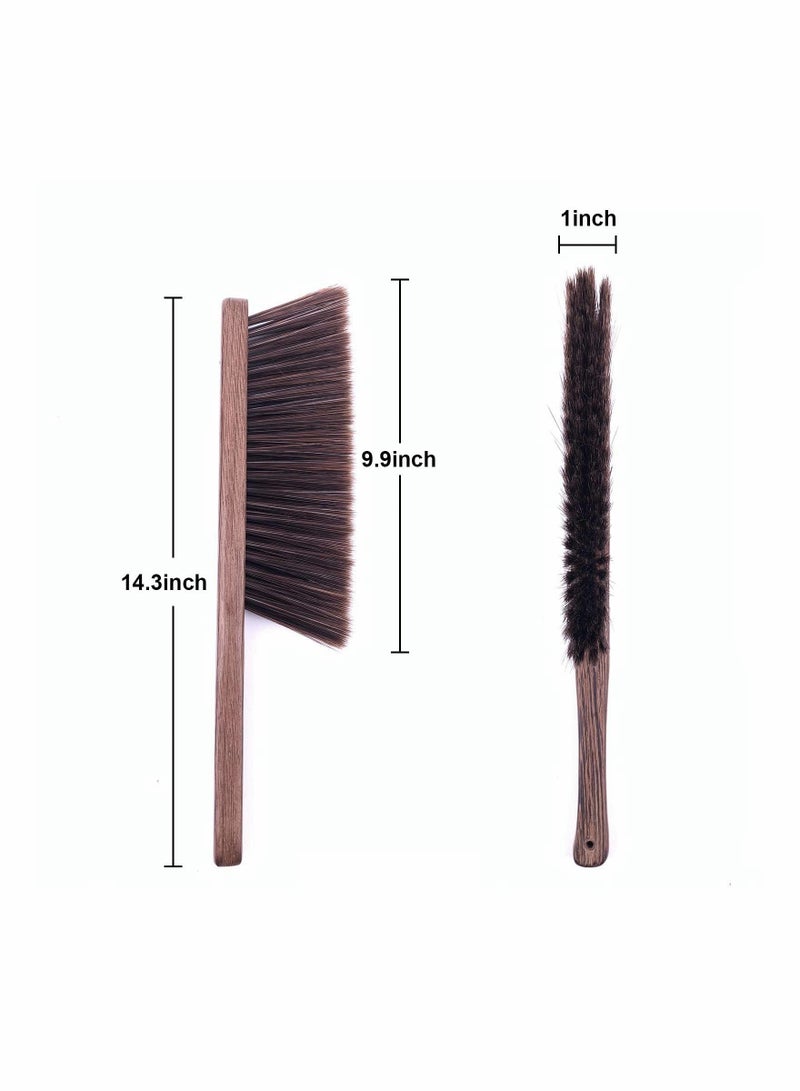 Generic - Hand Broom Cleaning Brushes-Soft Bristles Dusting Brush for Cleaning Car/Bed/Couch/Draft/Garden/Furniture/Clothes, Wooden Handle - Image 1