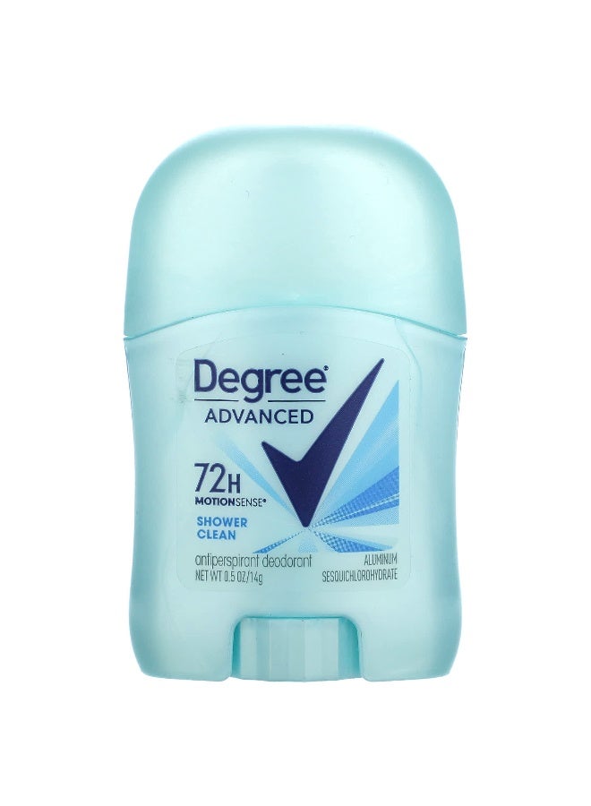Degree Degree, Advanced, 72 Hour MotionSense, Antiperspirant Deodorant, Shower Clean, 0.5 oz (14 g)  - Image 1