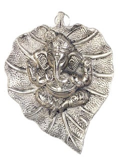 Purpledip white metal wall hanging of Ganpati on leaf (10187) - pzsku/Z9D302FFFE12133789903Z/45/_/1740119012/dac9e27b-ef36-42cf-94b8-c5f08c909069