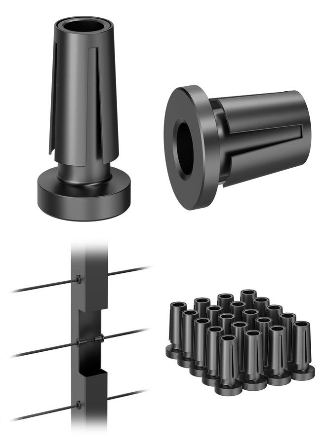 BLIKA Upgraded 20 Pack Stainless Steel Black Protector Sleeves for 1/8" 5/32" or 3/16" Deck Cable Railing, for Metal Posts, T316 Marine Grade, Cable Railing Protector Sleeves, Cable Railing Post Kits - Image 1