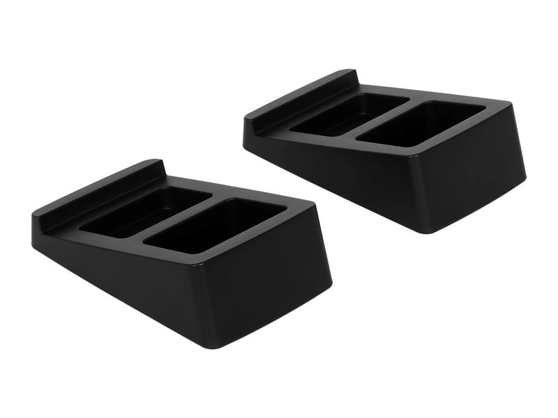 Monoprice Tilted Wedge Desktop Speaker Stands Pair for Small Sized Speakers AntiVibration 15 Degrees of Tilt for Bookshelf Speakers and Studio Monitors - Image 2