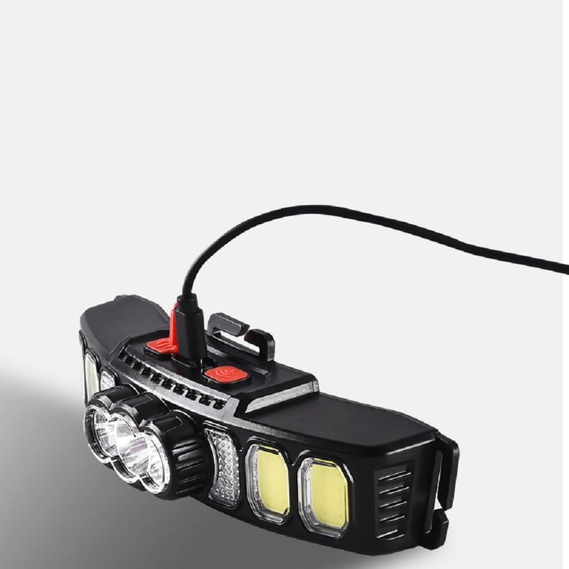 Naivete Multi Light Source USB Headlights red Light Power Display Small headlamp for Camping, patrolling, Searching, Searching, Night Fishing, Night Ridingshing, Night Riding (Headlamp HX-811) - Image 3