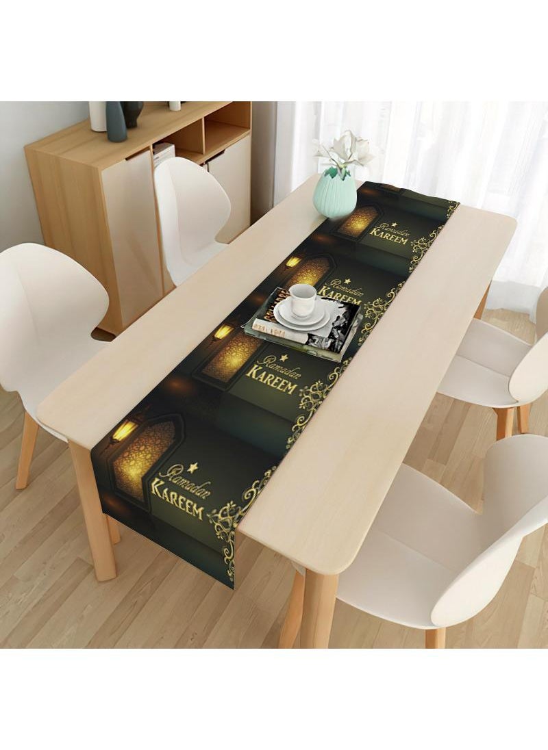 General Eid Mubarak Table Flag Table Runner Ramadan Kareem Table Decorations  Ramadan Decor Sets For Dining Supply  - Image 1