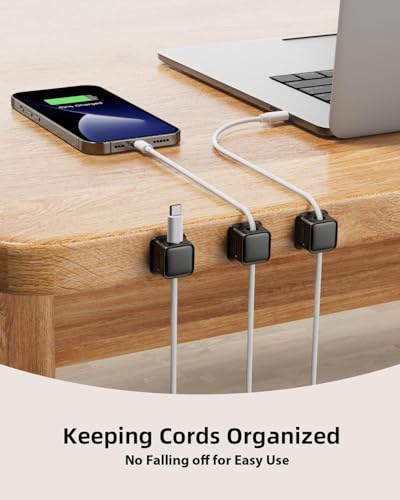 Costop 8 Pack Cord Organizer Holder,Costop Strong Adhesive Desk Cable Management Magnetic Easy Open,Organize Phone Charging Cords Wire Holder Organizer Neatly for Home,Office,Car,Desk,Nightstand - Image 2