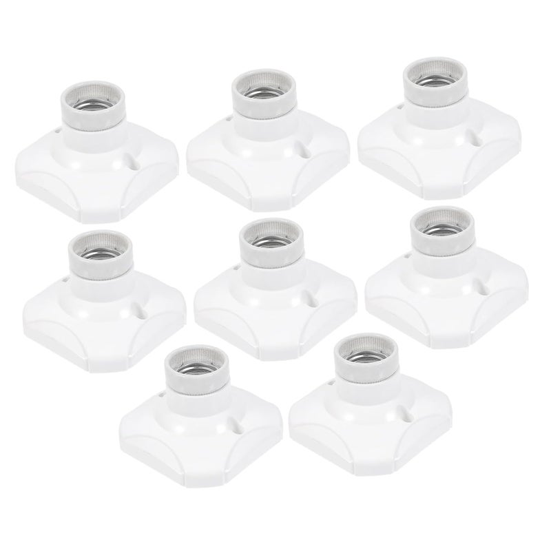 قاعدة حامل المصباح الخزفي 8 قطع، مقبس ضوء مربع مقاوم للهب لإضاءة المنزل DIY - Image 2