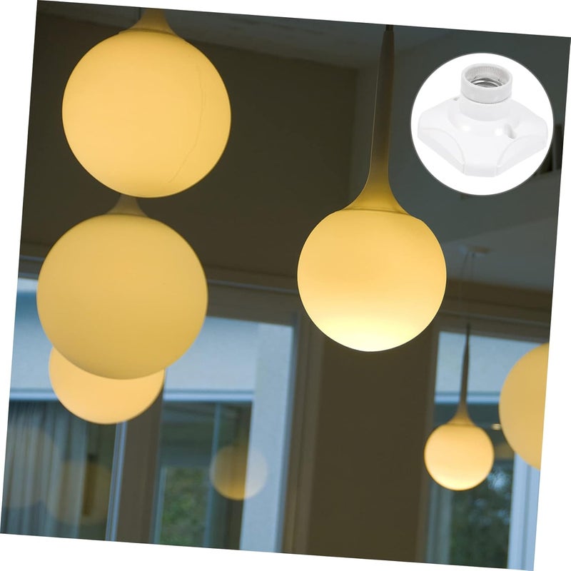 قاعدة حامل المصباح الخزفي 8 قطع، مقبس ضوء مربع مقاوم للهب لإضاءة المنزل DIY - Image 5