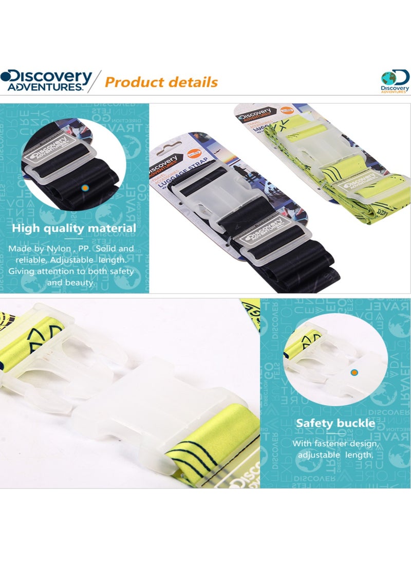 Discovery Travel Luggage Straps Cross, DFY76236, BK - Image 1